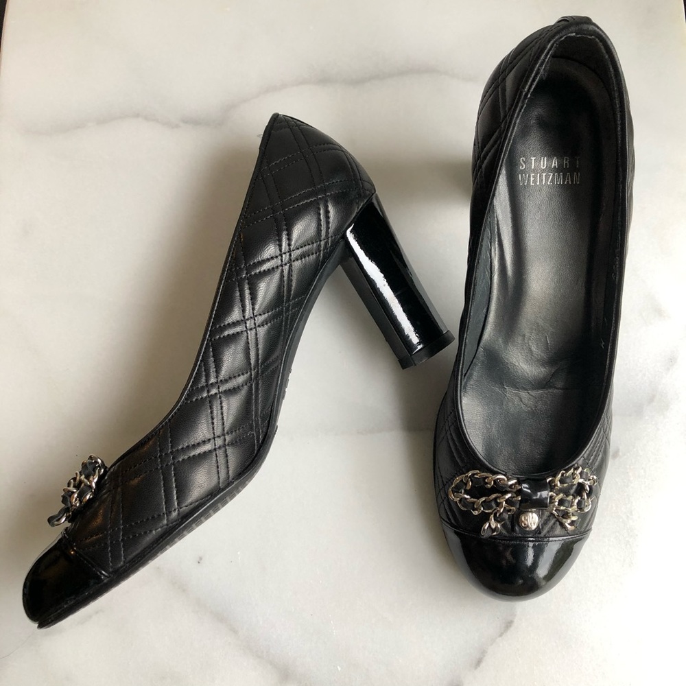 Stuart Weitzman Quilted Leather Pumps